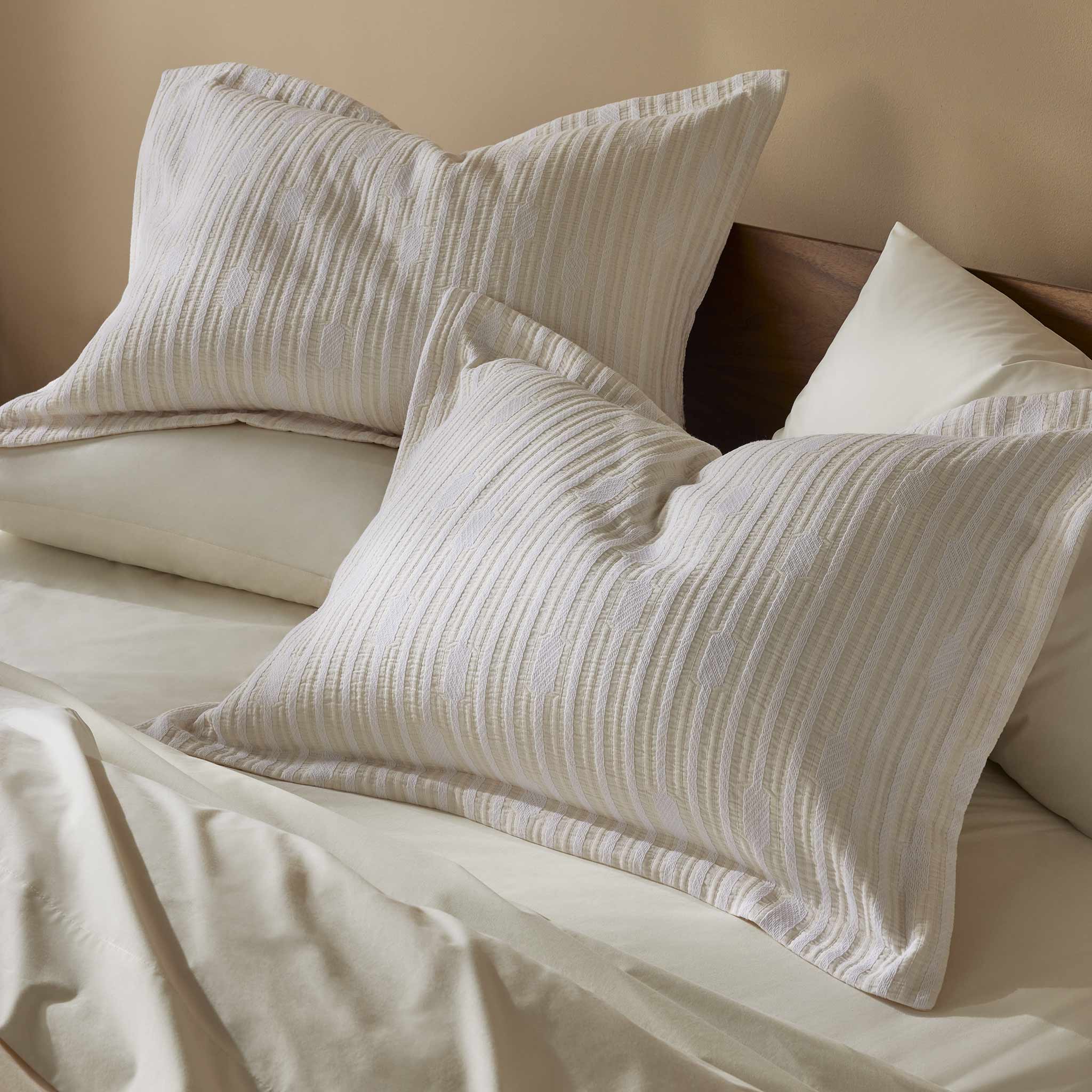 Woven Texture Cotton Shams - Last Call
