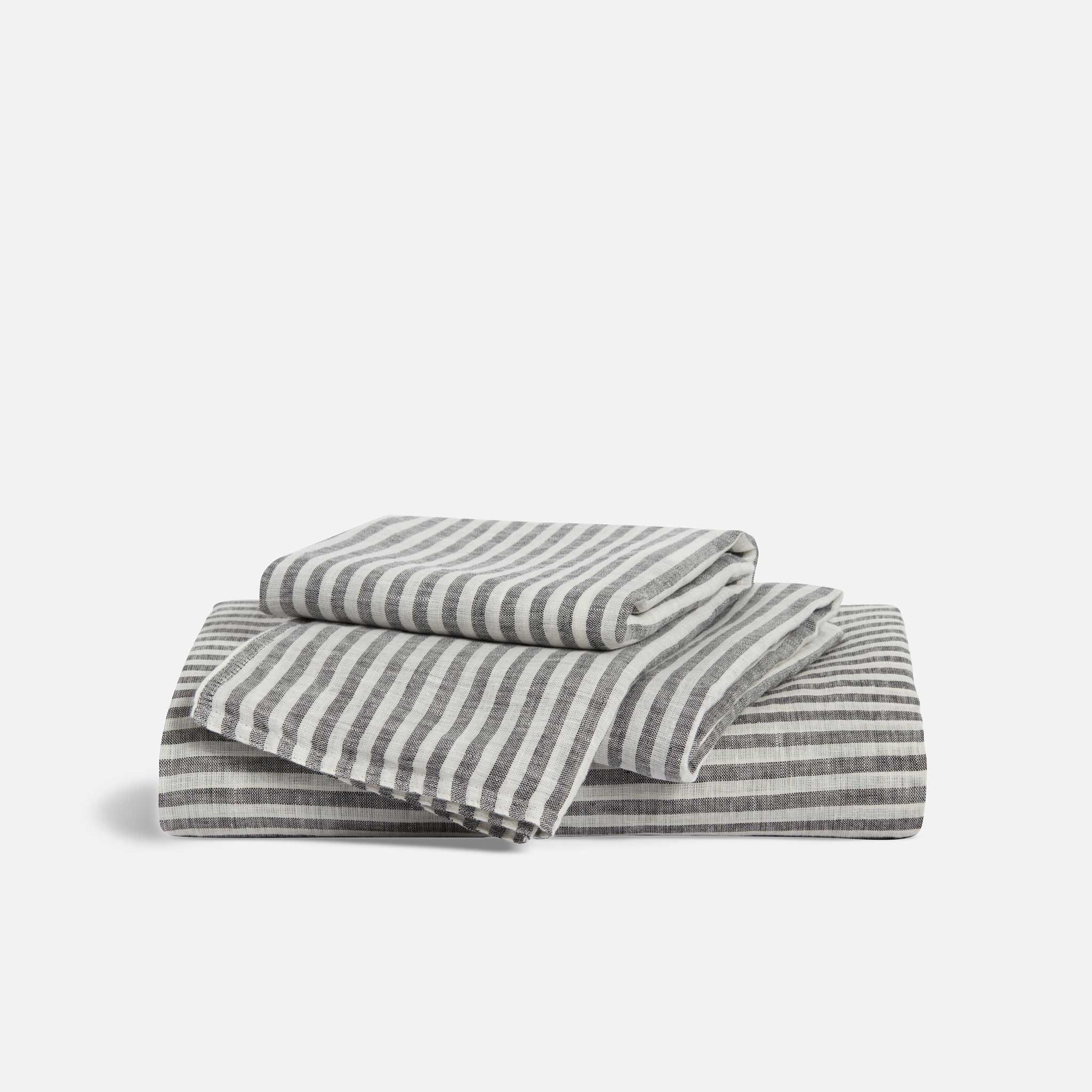 Washed Linen No Flat Sheet Set