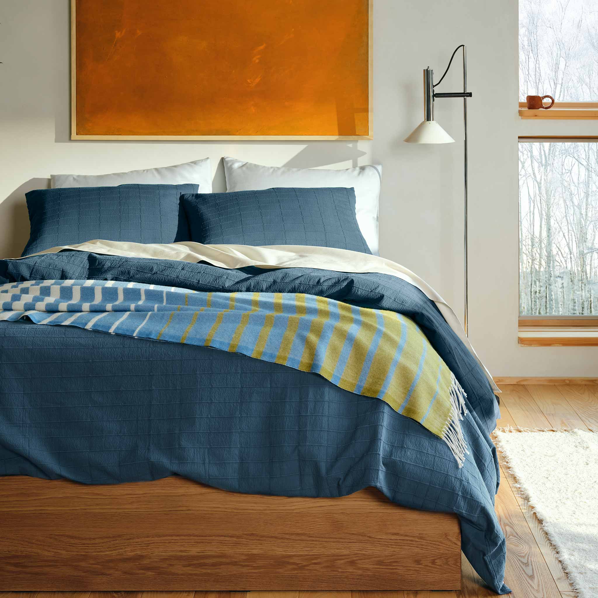 Textured Windowpane Duvet Set