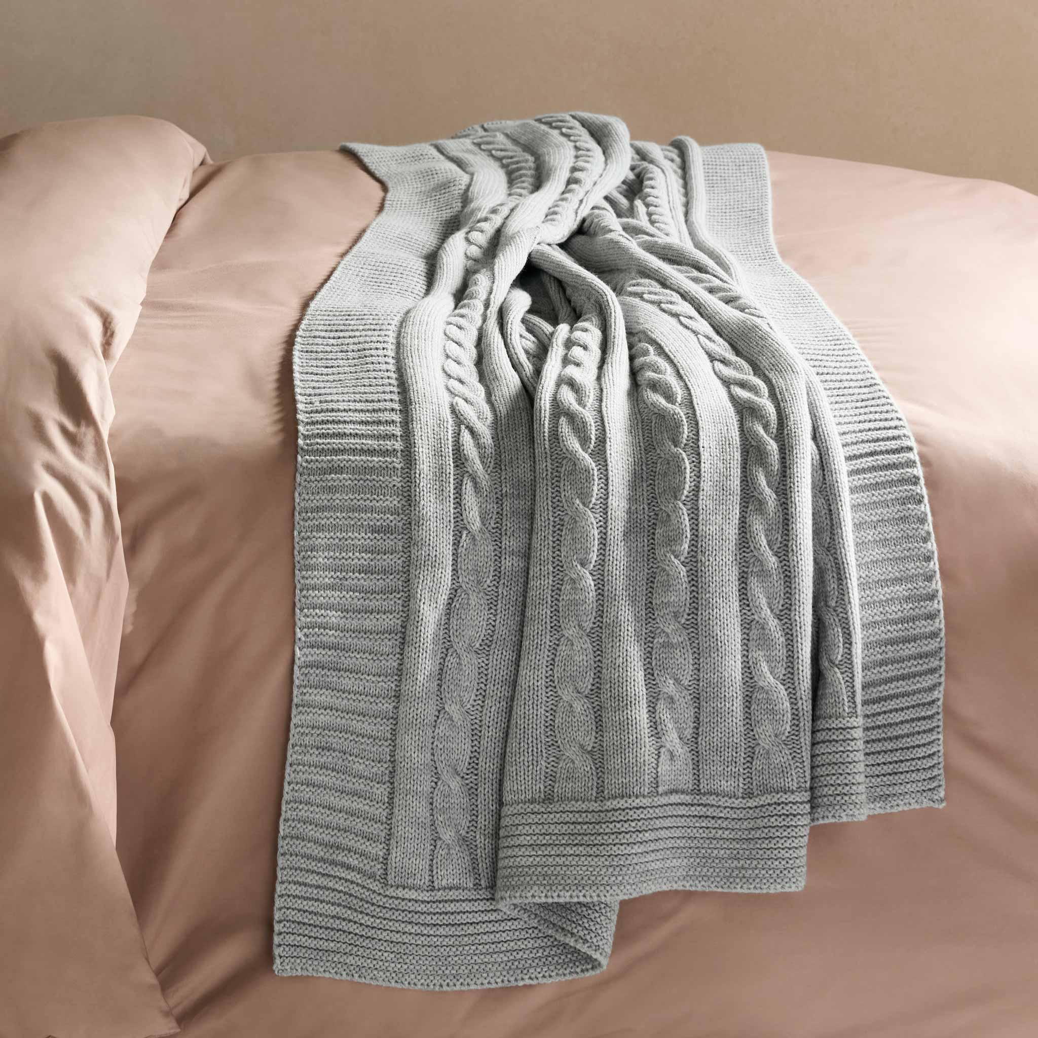 Cable Knit Throw Blanket - Last Call