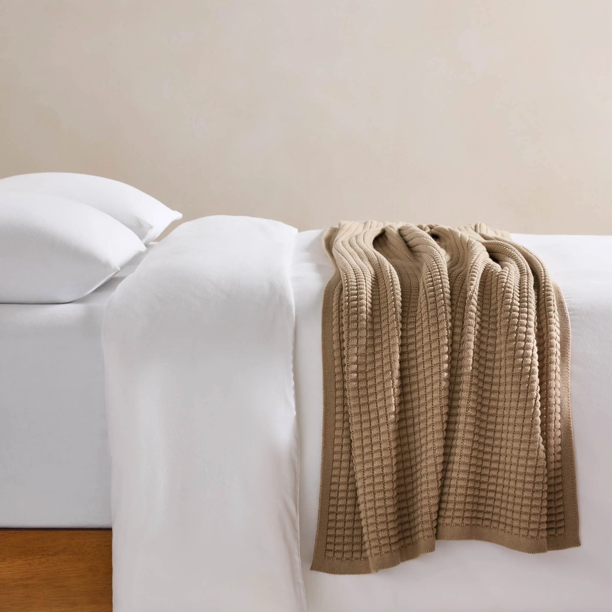 Grid Knit Cotton Throw Blanket - Last Call