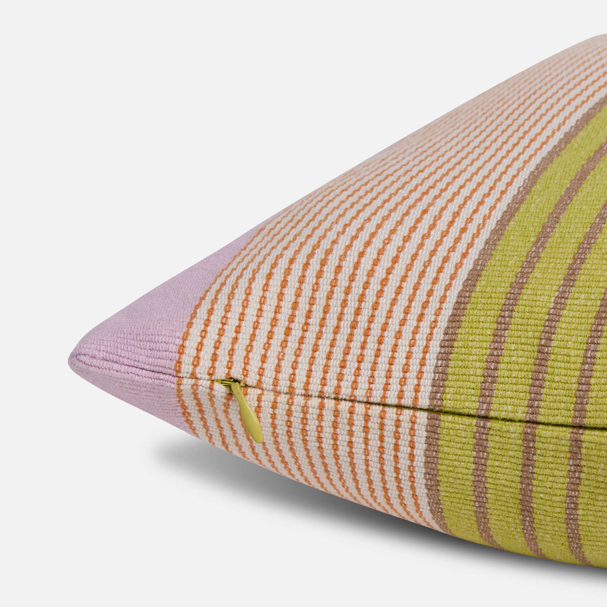 Woven Stripe Lumbar Pillow Cover - Last Call