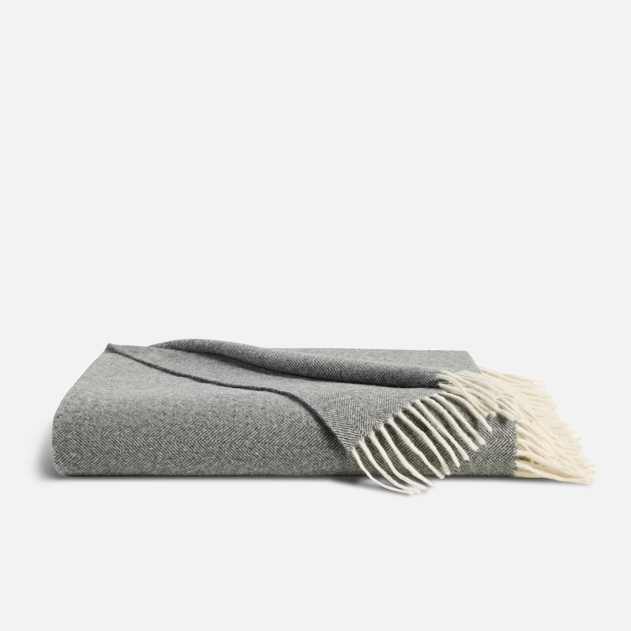 Herringbone Wool Throw Blanket - Last Call