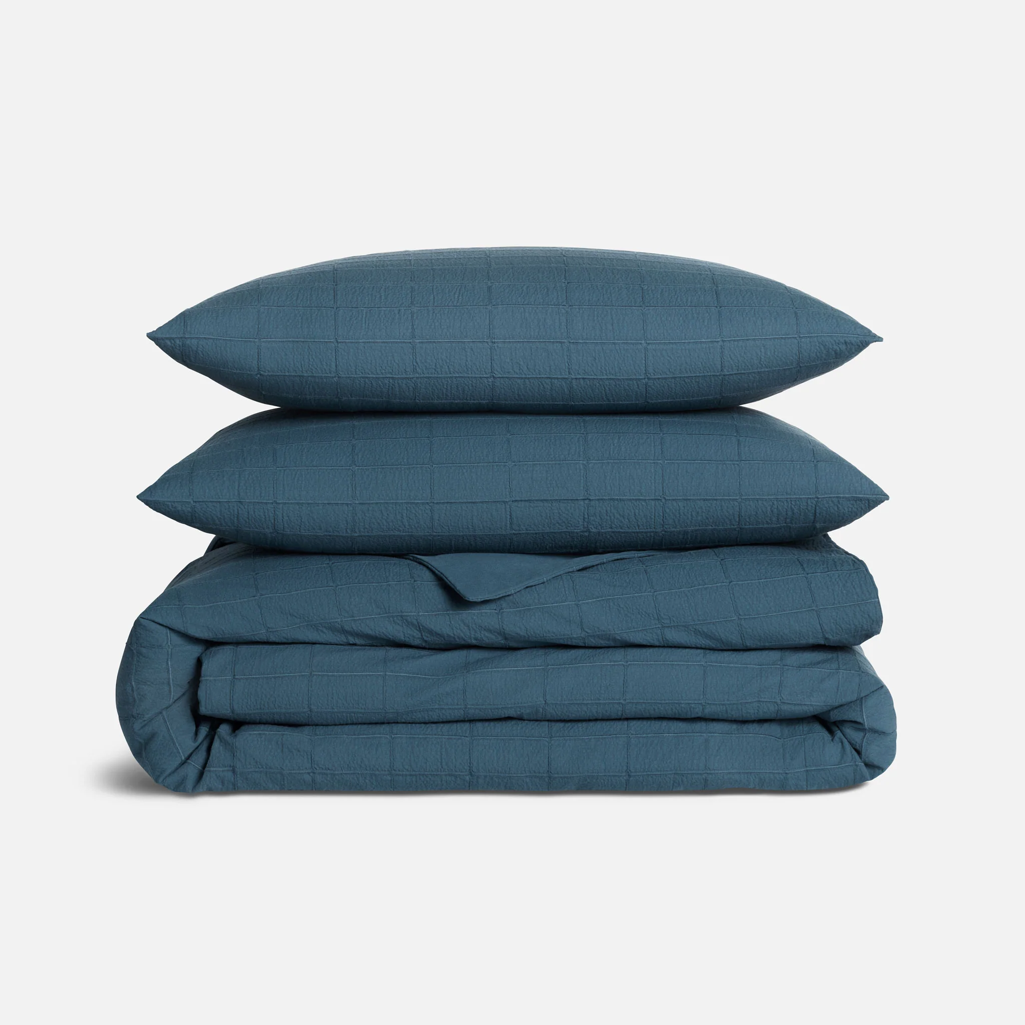 Textured Windowpane Duvet Set