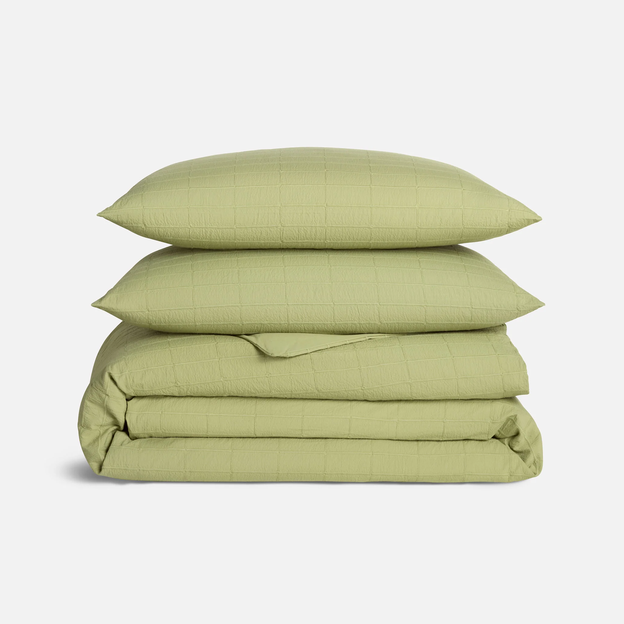 Textured Windowpane Duvet Set