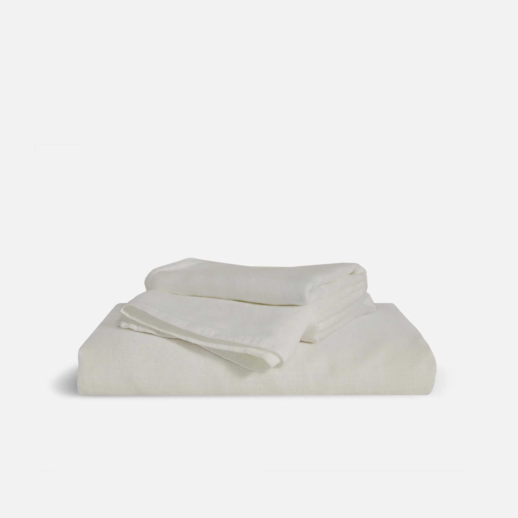 Washed Linen No Flat Sheet Set