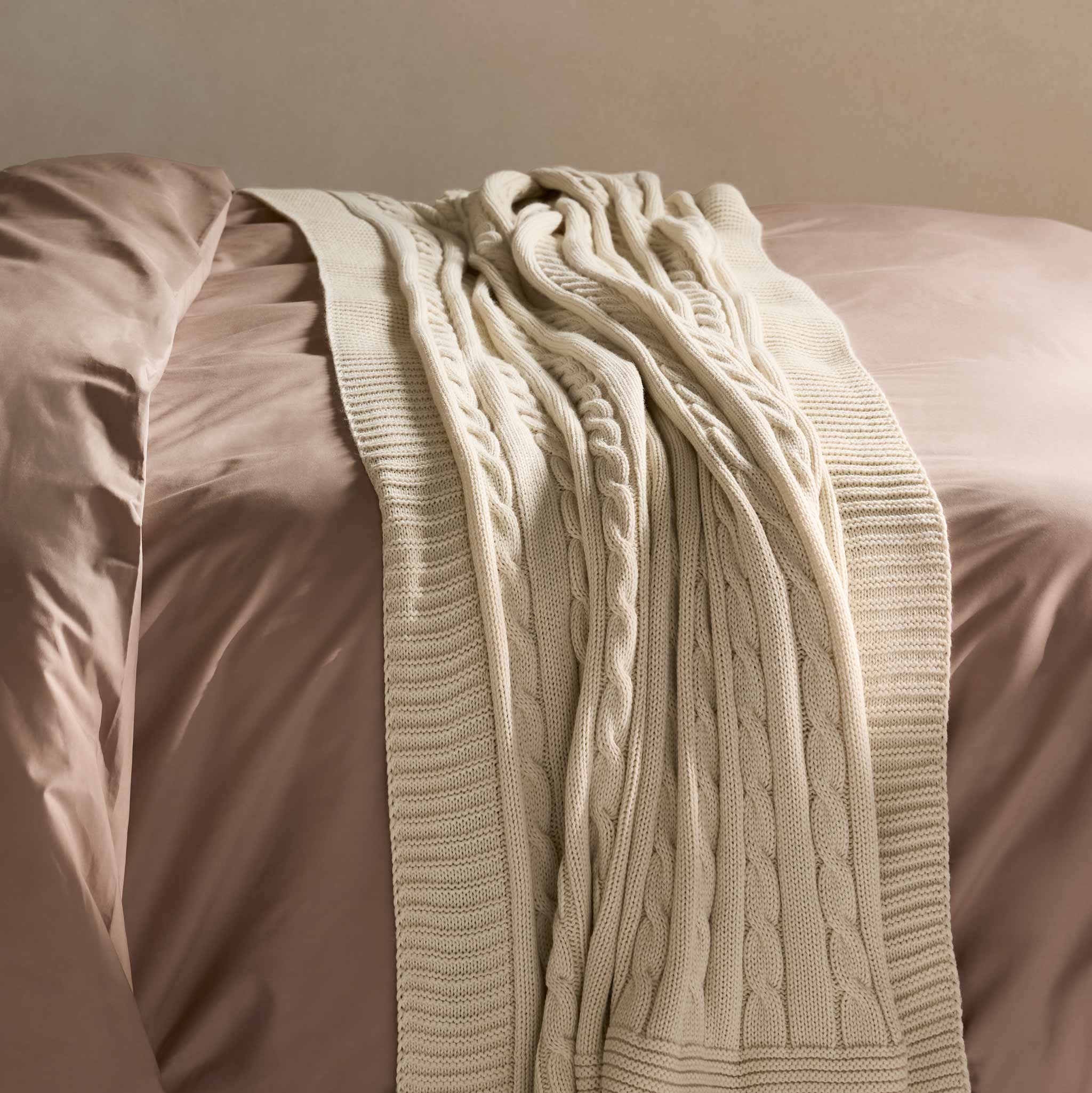 Cable Knit Throw Blanket - Last Call