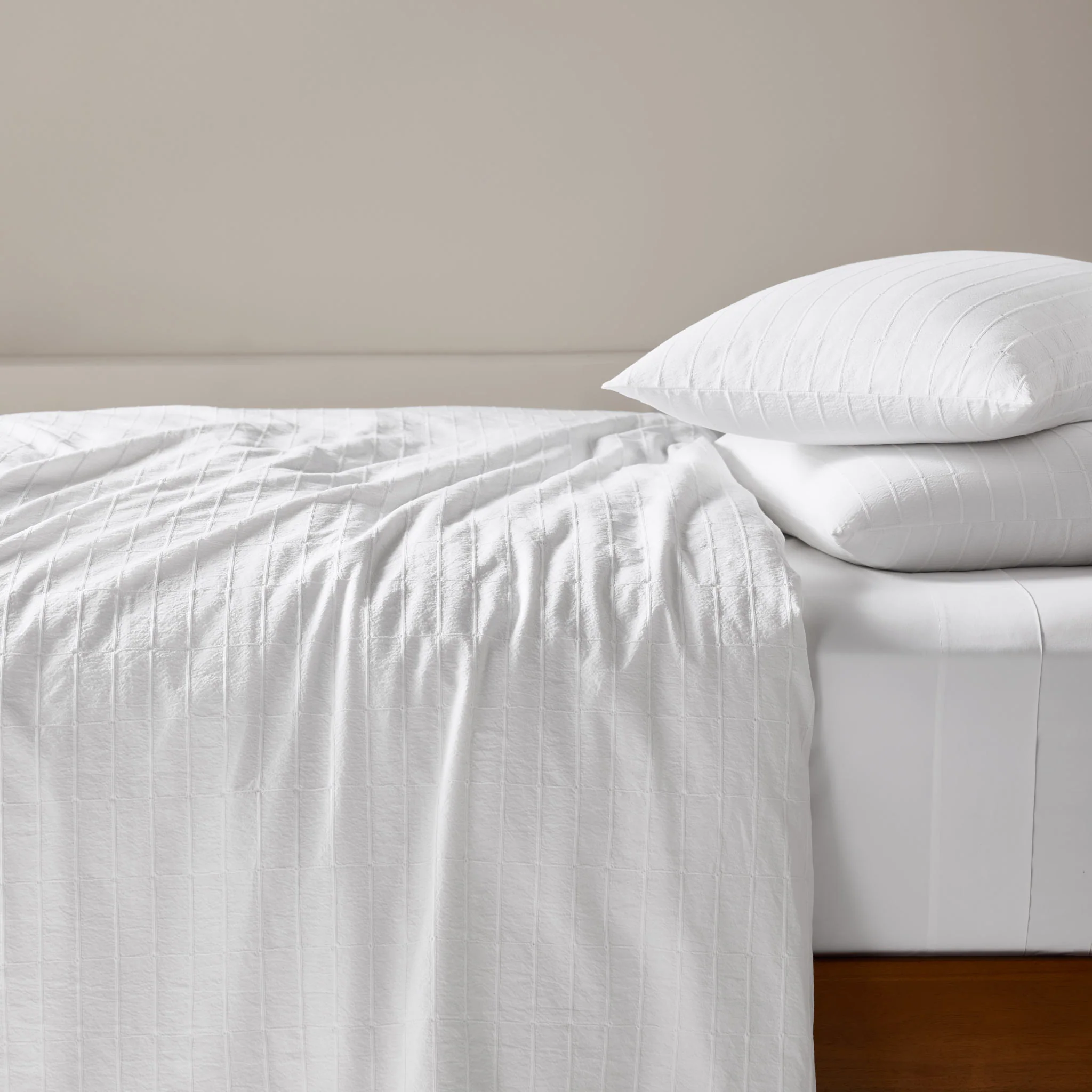 Textured Windowpane Duvet Set