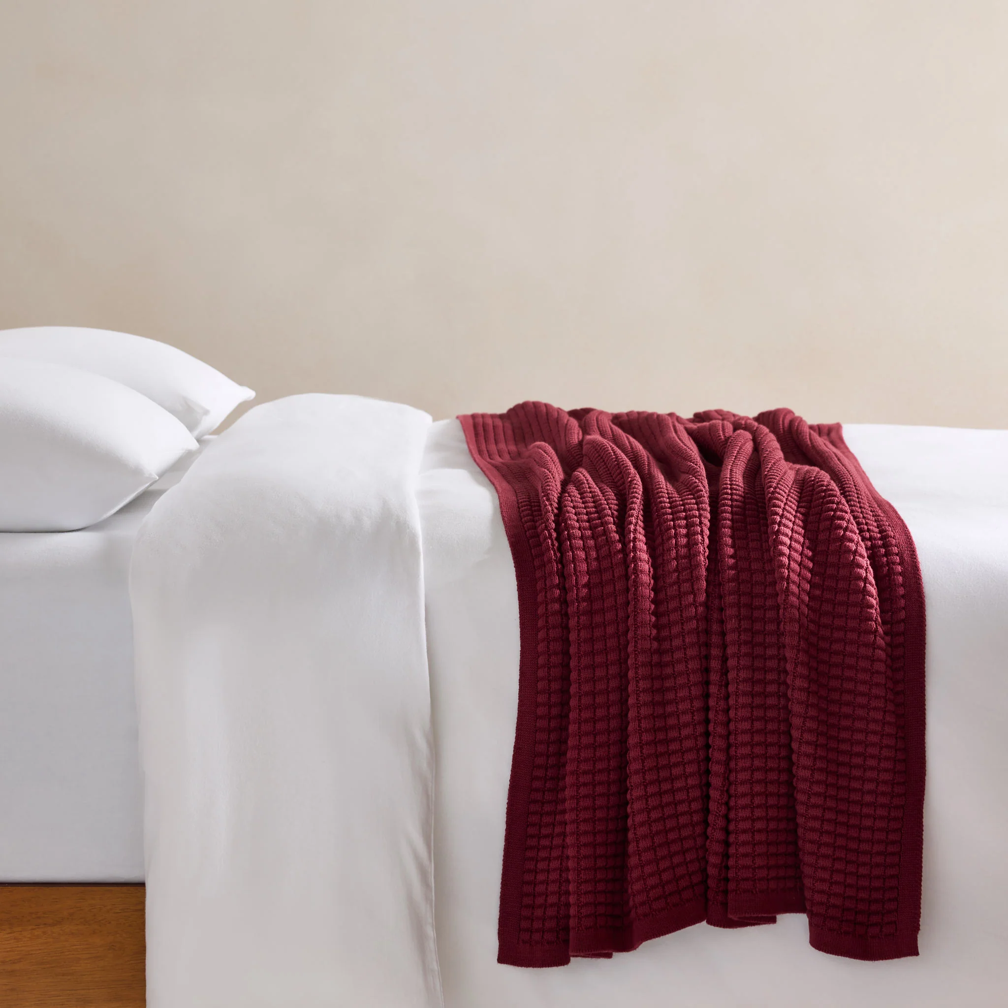 Grid Knit Cotton Throw Blanket - Last Call