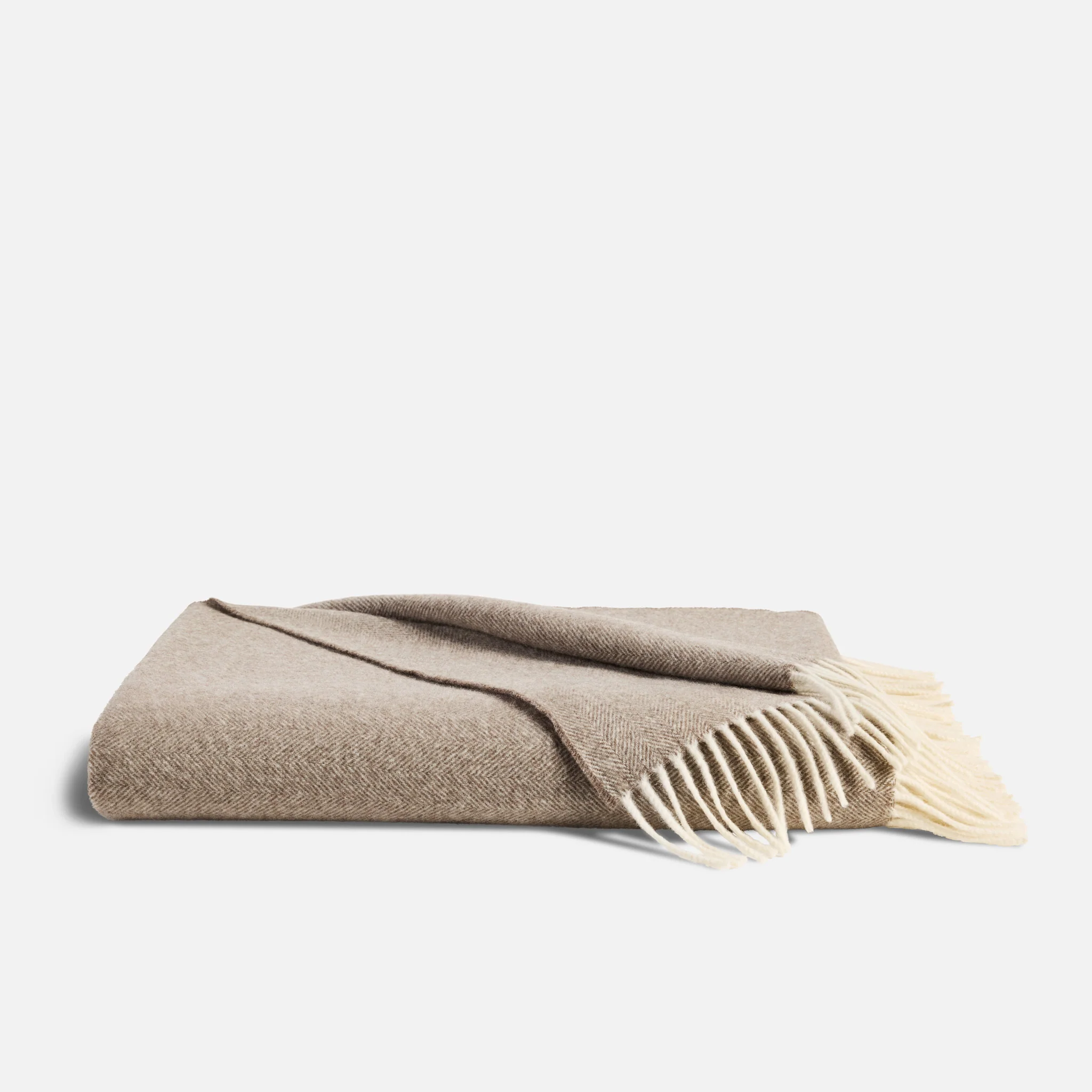 Herringbone Wool Throw Blanket - Last Call