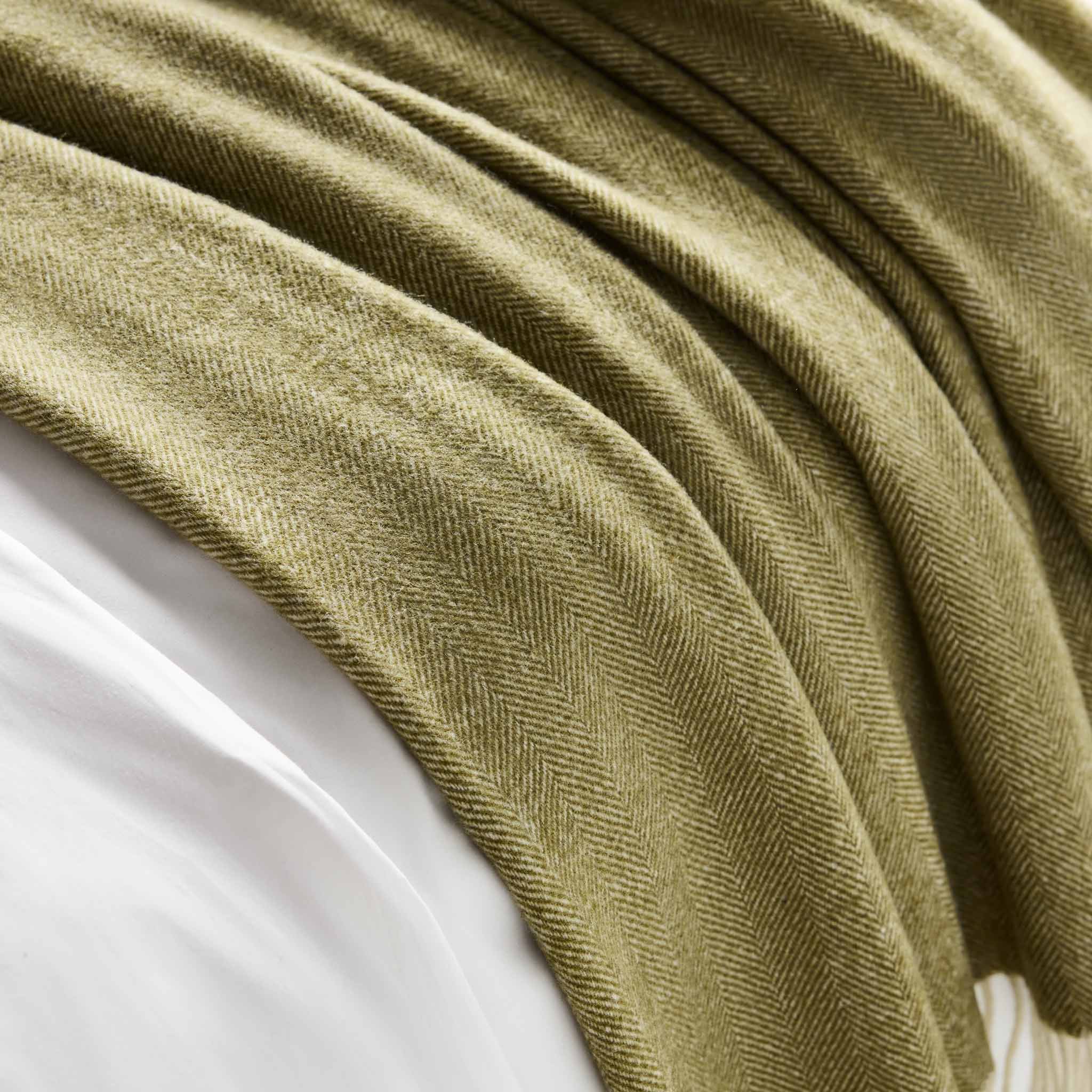 Herringbone Wool Throw Blanket - Last Call