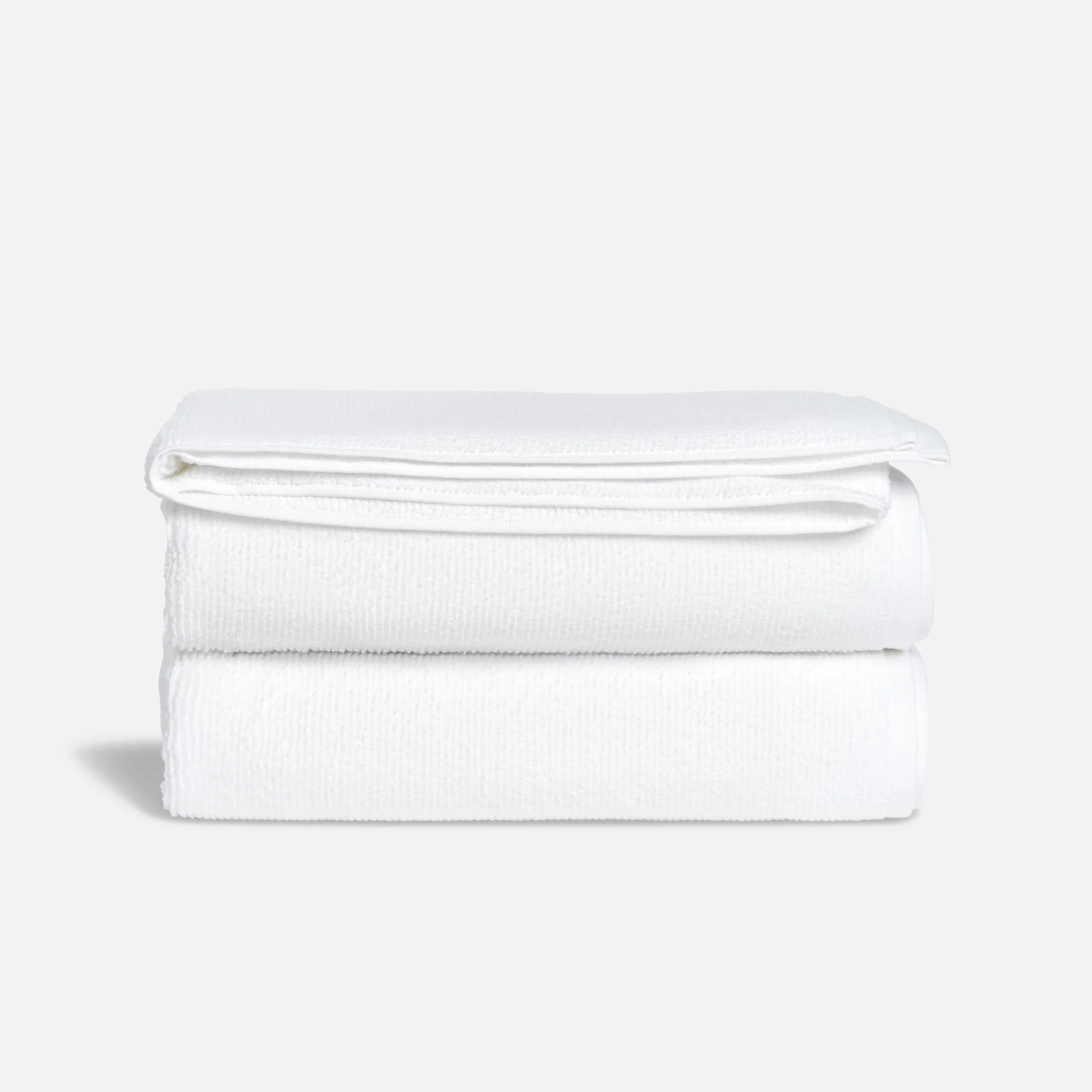 Organic Ribbed Bath Sheets