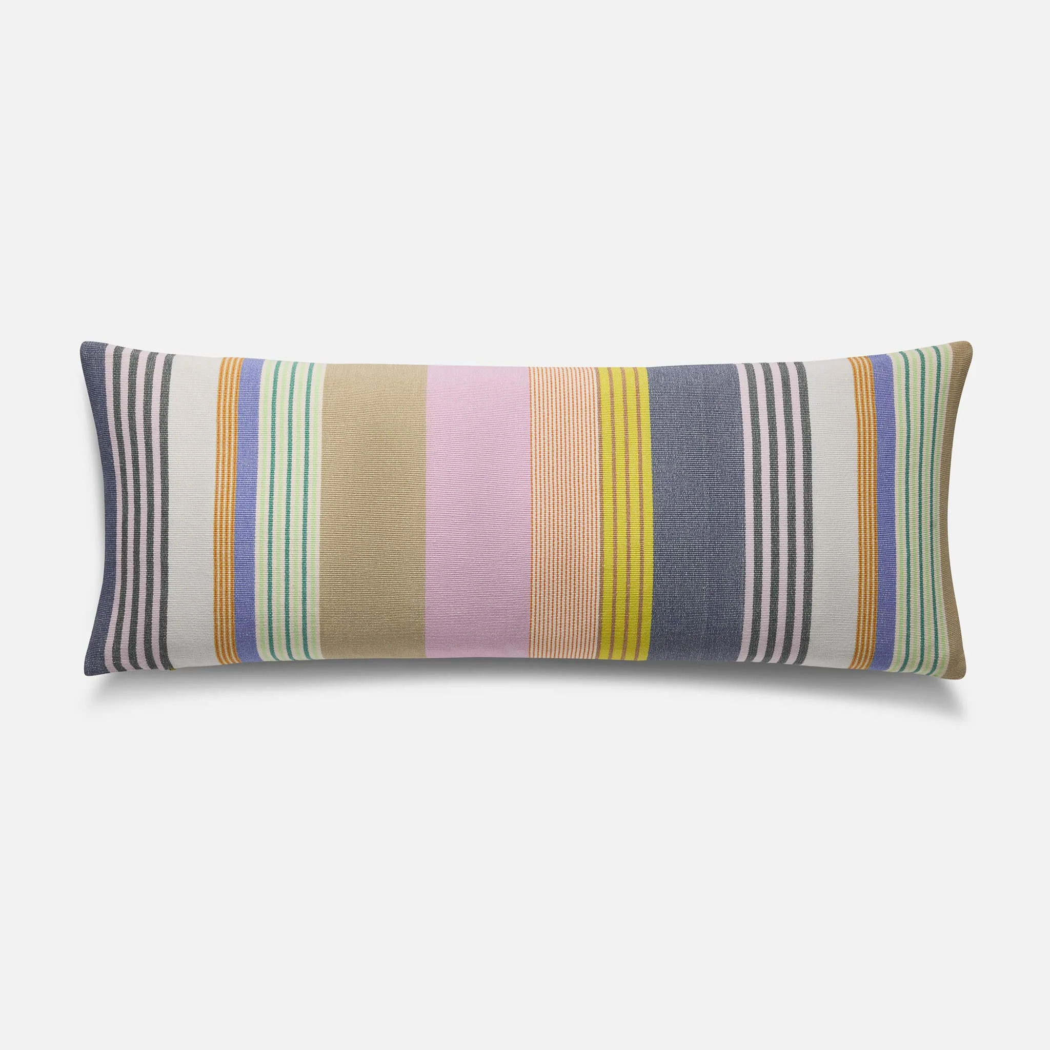 Woven Stripe Lumbar Pillow Cover - Last Call