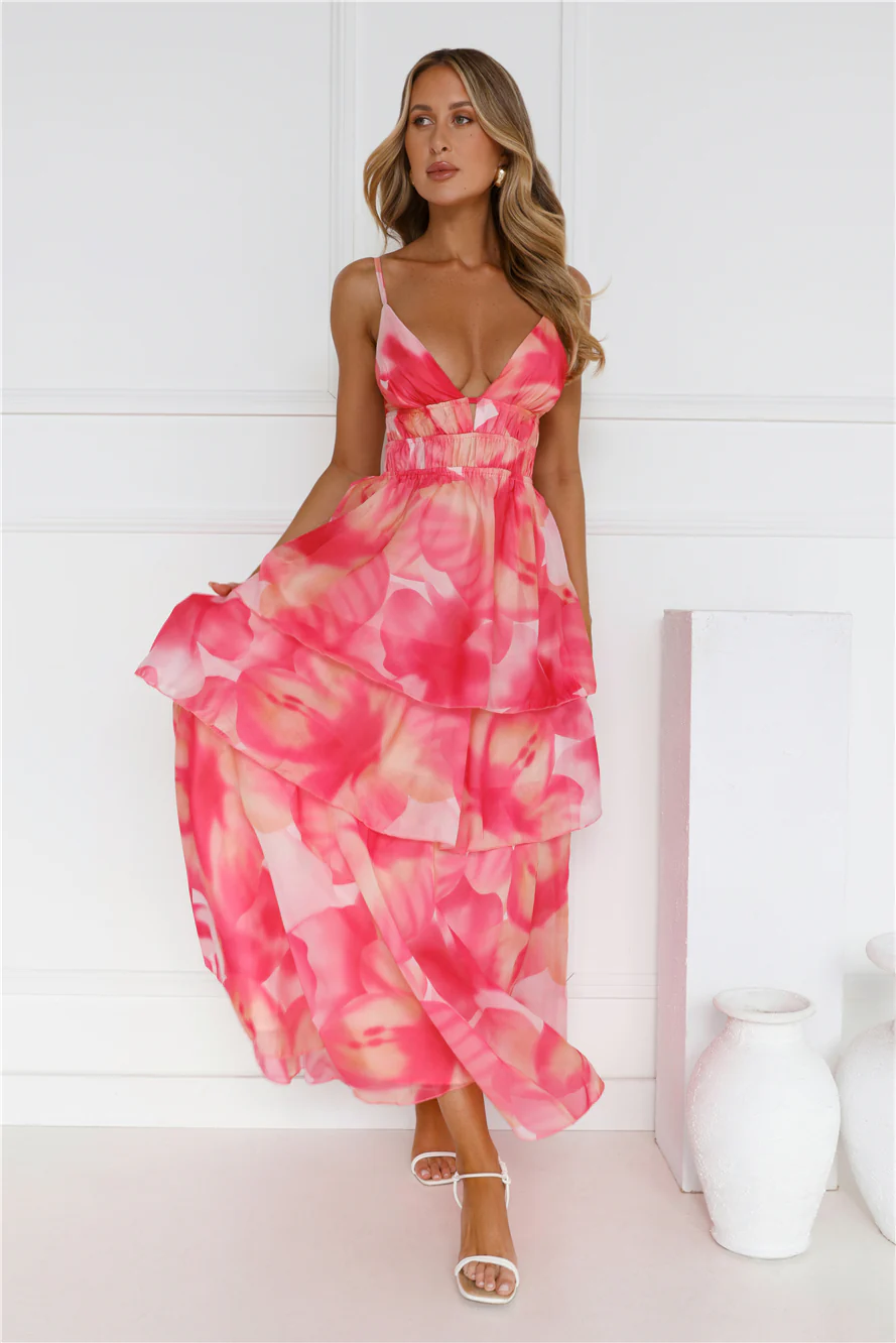 Fashionista Extraordinaire Maxi Dress Pink