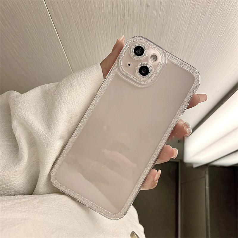 Transparent Diamond Frame iPhone Case
