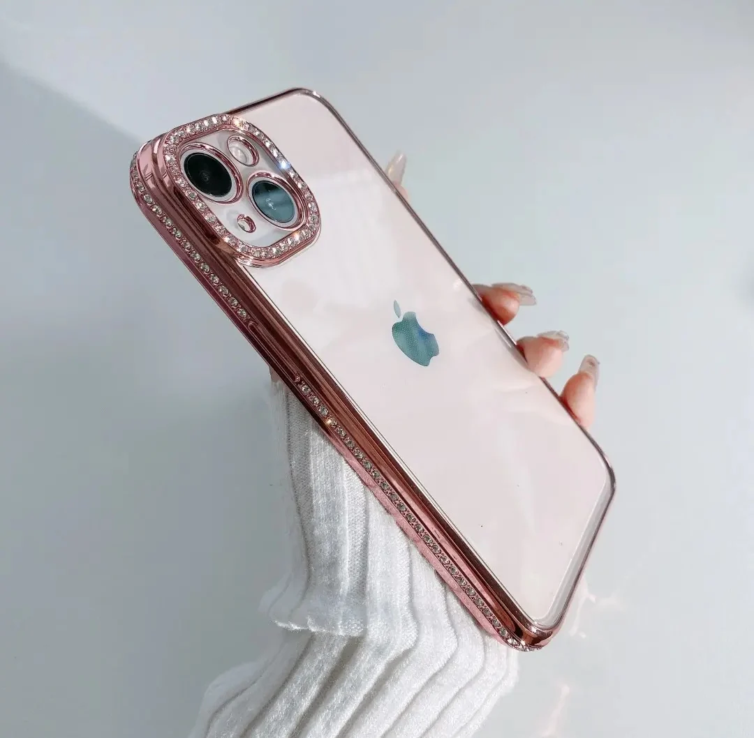 Luxury Rhinestones Transparent iPhone Case