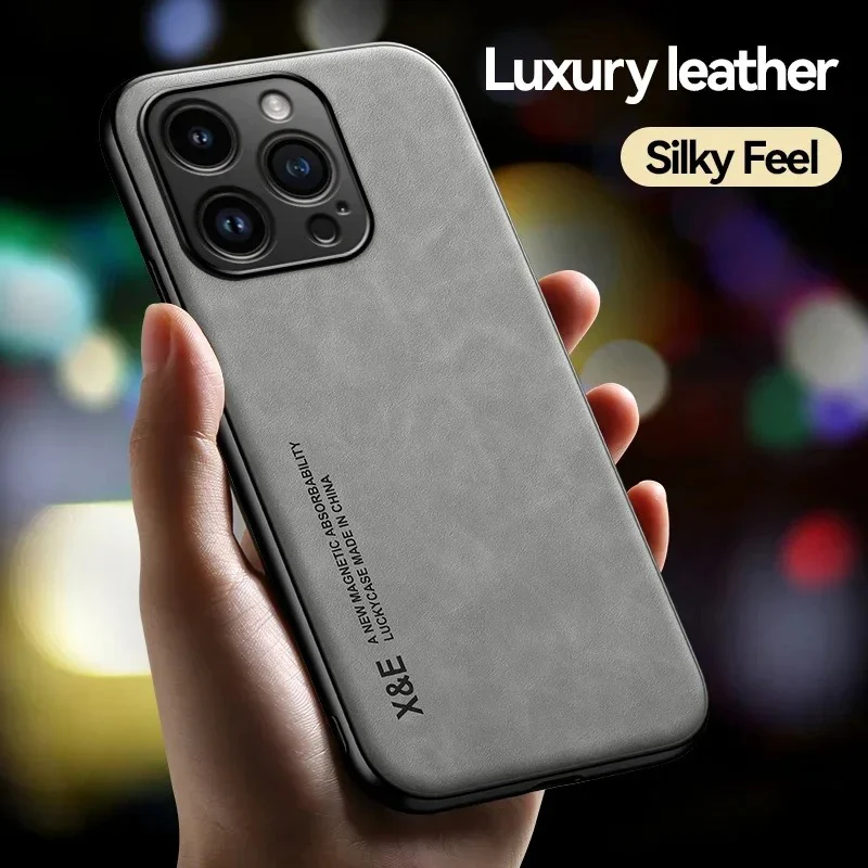 X&E Shockproof Leather iPhone Case