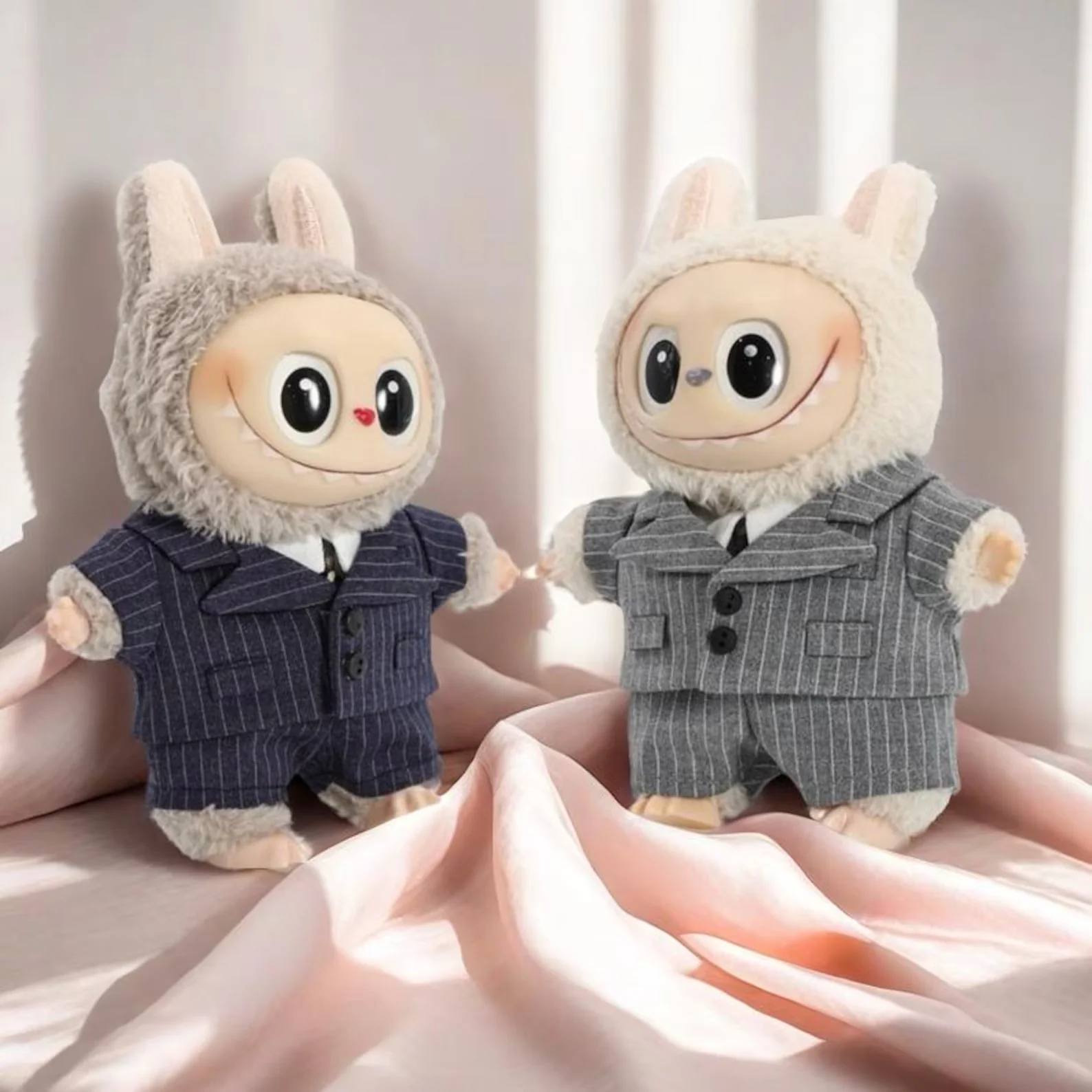 Pinstripe Suit Set For Labubu