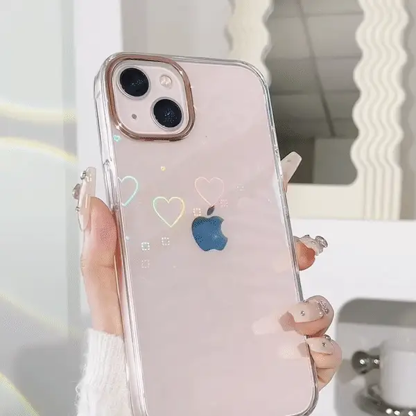 Hearts Eyes Laser iPhone Case