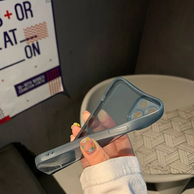 Simple Transparent Colored Silica Gel iPhone Case