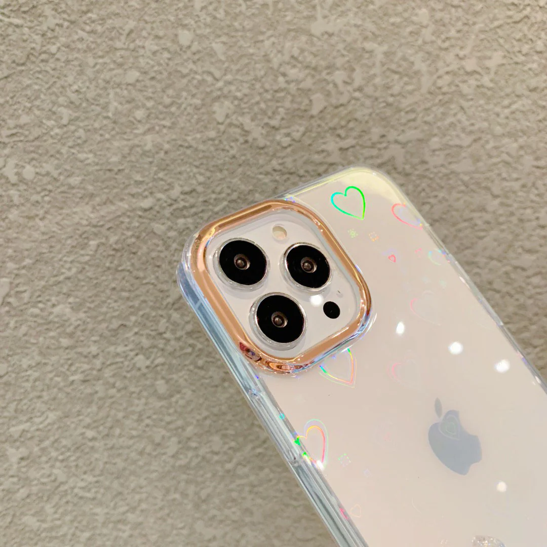 Hearts Eyes Laser iPhone Case
