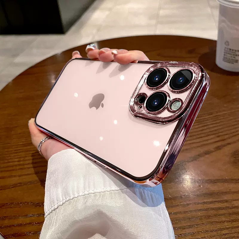 UPGRADED CLEAR SILICONE IPHONE CASE WITH CAMERA PROTECTOR