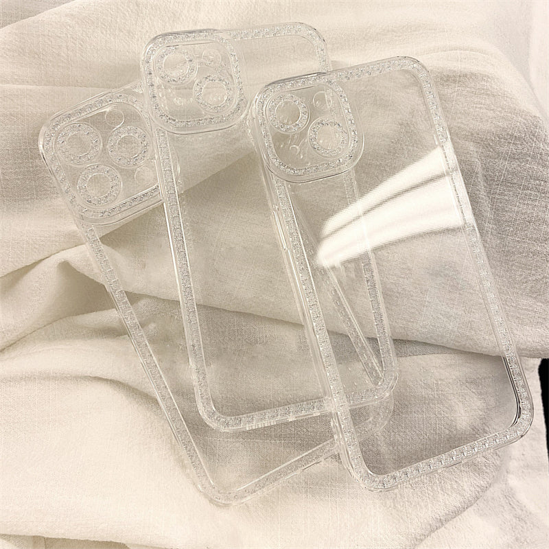 Transparent Diamond Frame iPhone Case