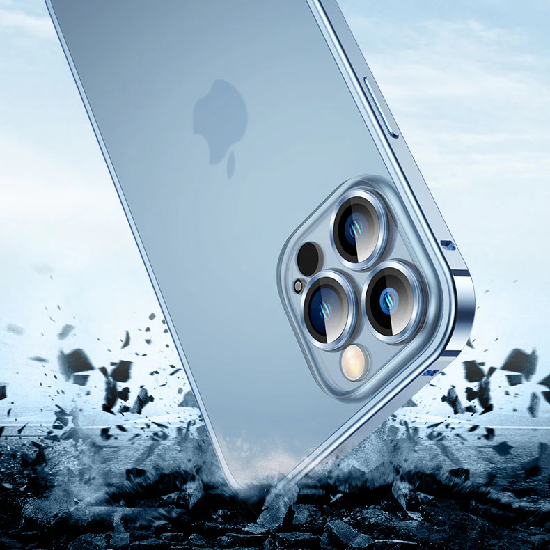 Upgraded Version Aluminum Frame Matte iPhone Case With Camera Protector