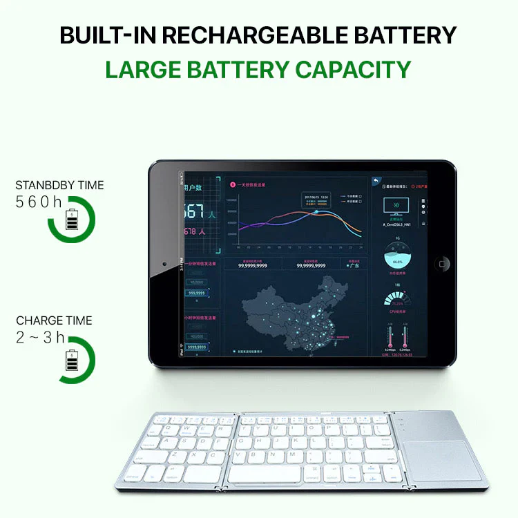 Tri-Fold Wireless Keyboard