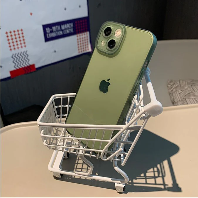 Simple Transparent Colored Silica Gel iPhone Case