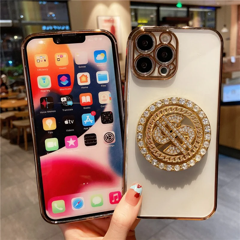 Gold Plated Dollar Spin iPhone Case