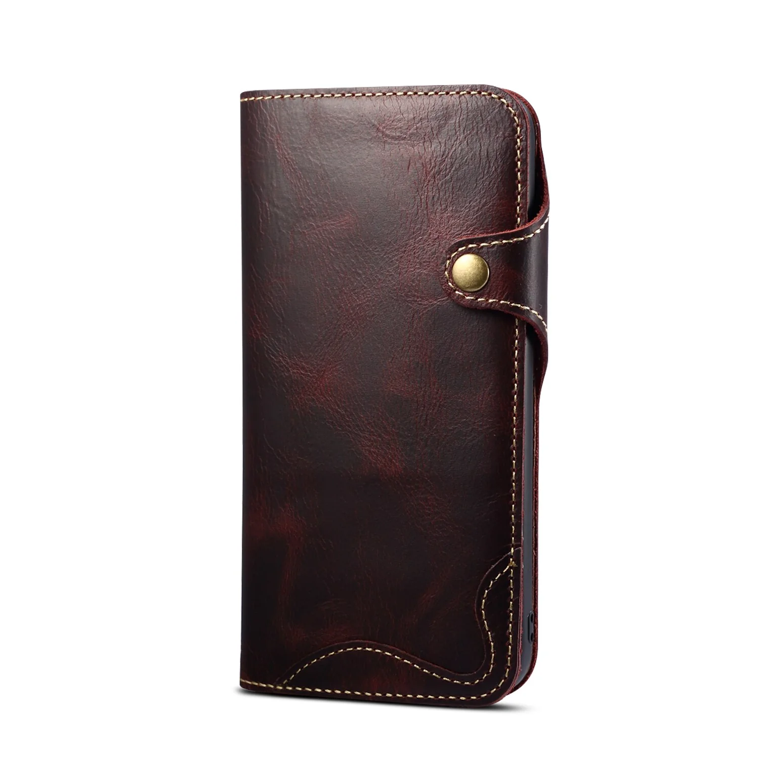 Genuine Leather Protective Holster iPhone Case
