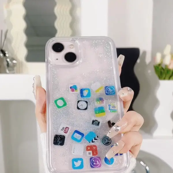 Dynamic Flowing Apps icon iPhone Case