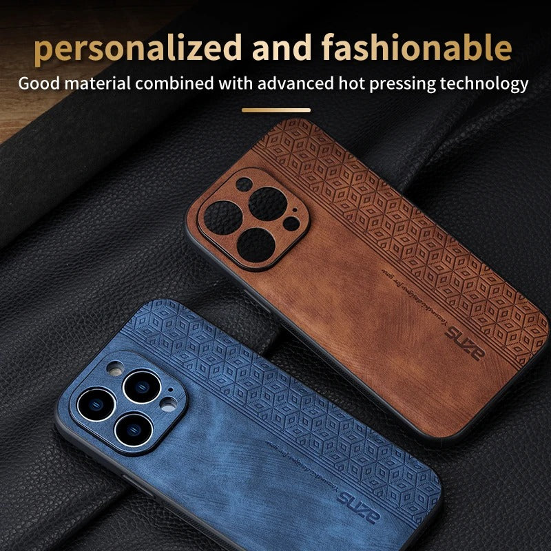 AZNS Shockproof Leather iPhone Case