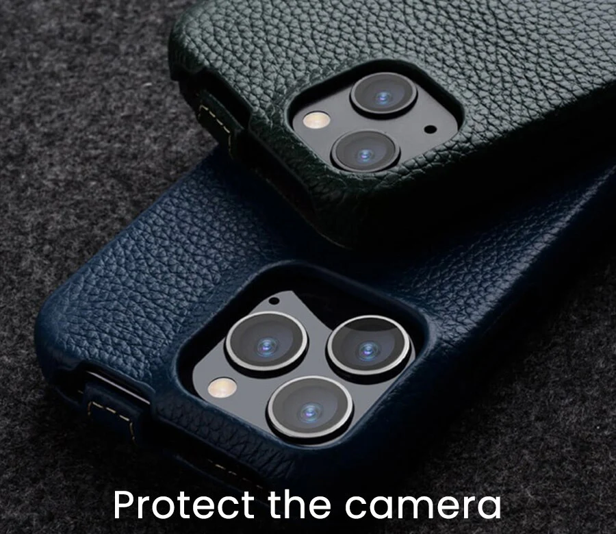 Genuine Leather Vertical Flip iPhone Case