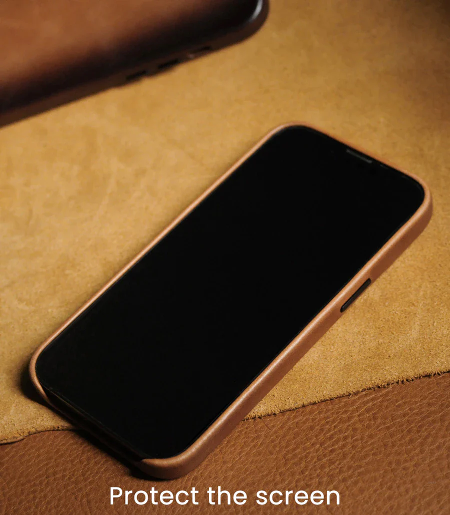 Oil Wax Magnetic Genuine Leather iPhone Case