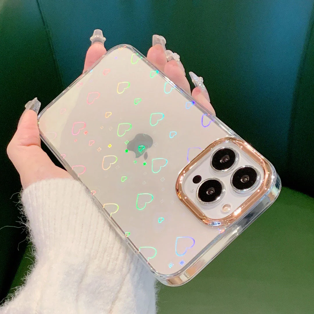 Hearts Eyes Laser iPhone Case