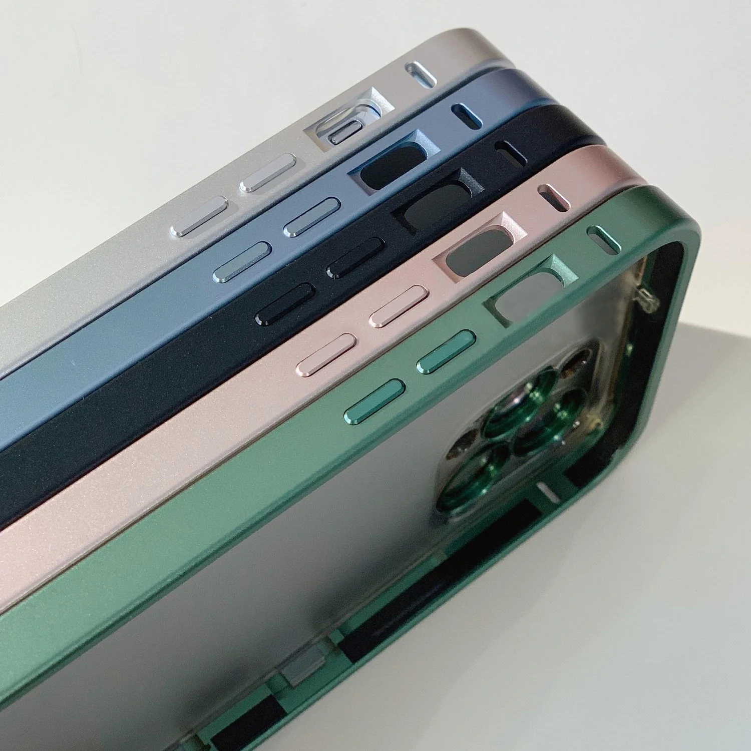 Metal Glitter Transparent iPhone Case With Camera Protector