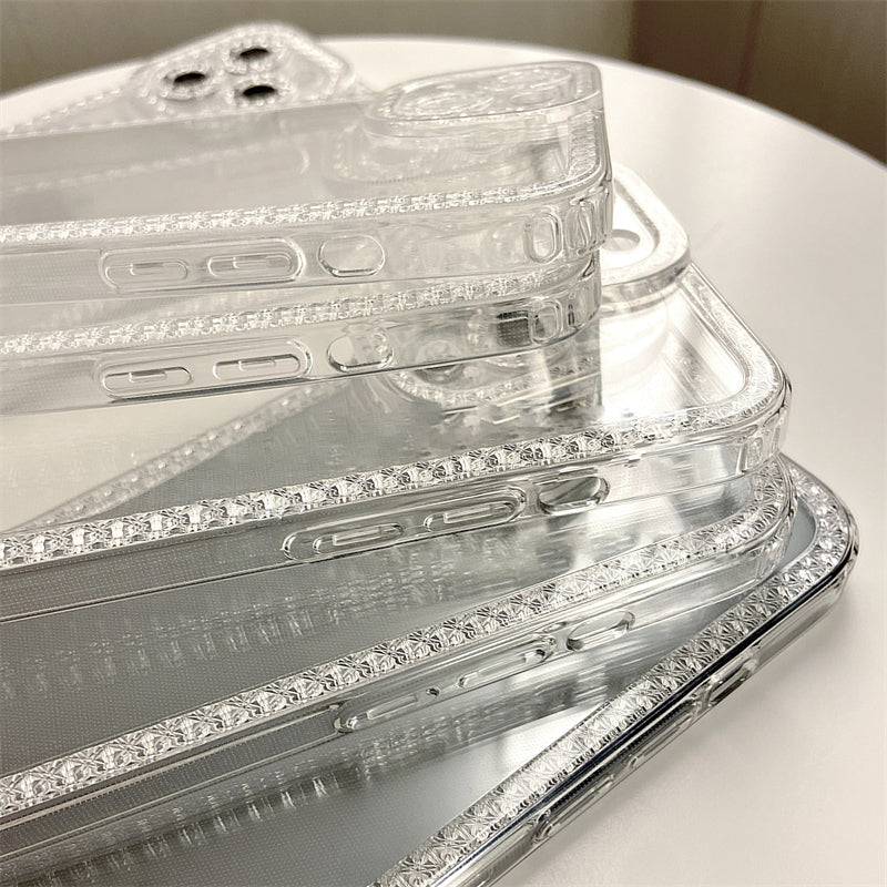 Transparent Diamond Frame iPhone Case