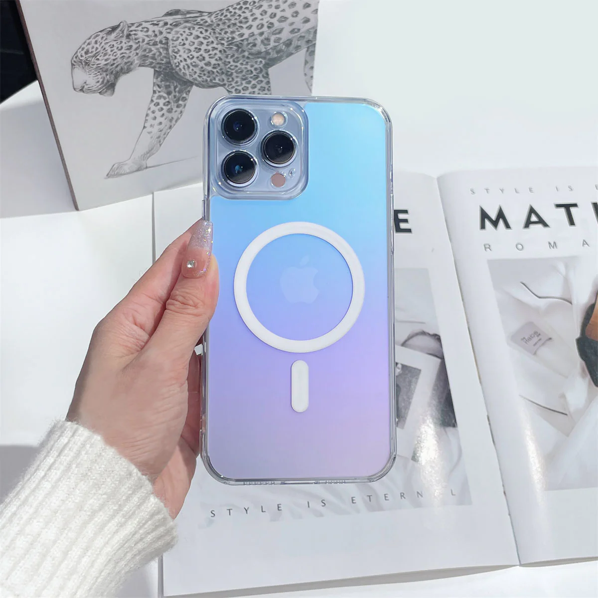 Frosted Laser Gradient Magsafing iPhone Case