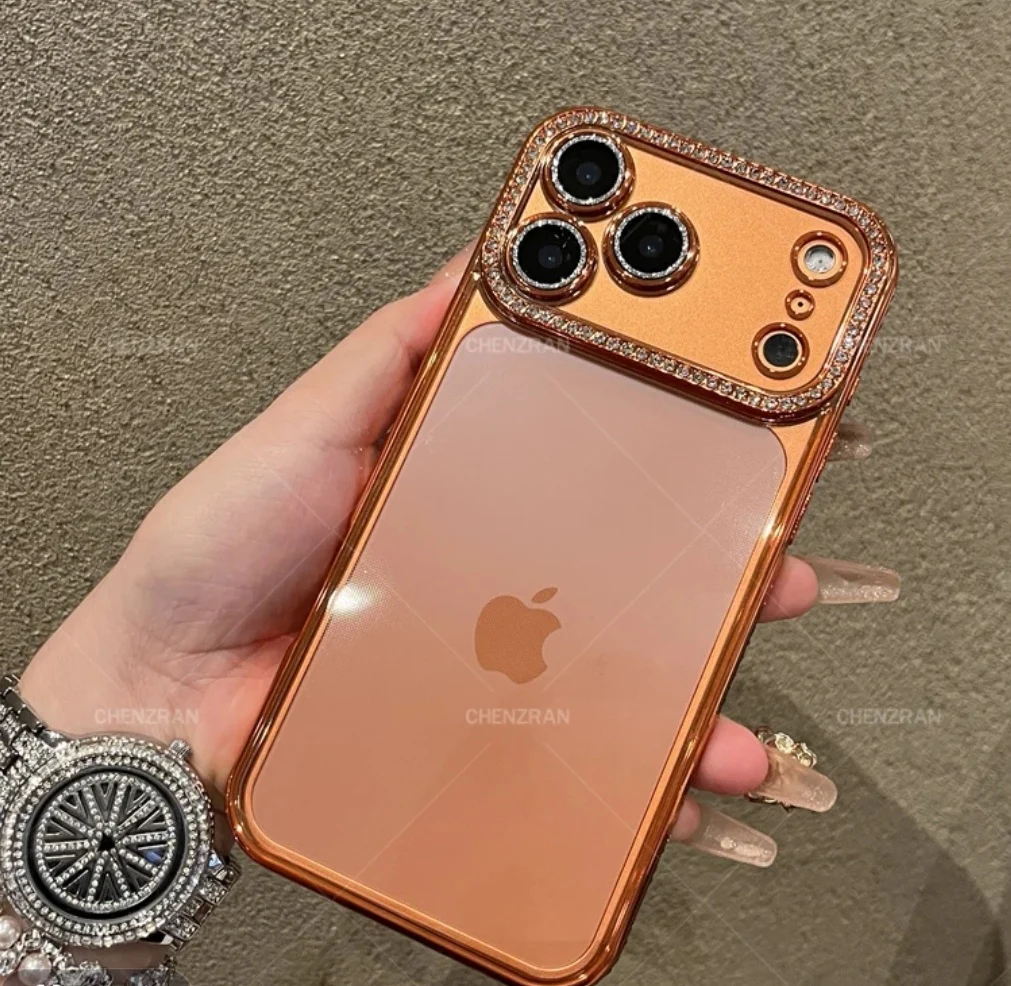 Luxury Rhinestones Transparent iPhone Case