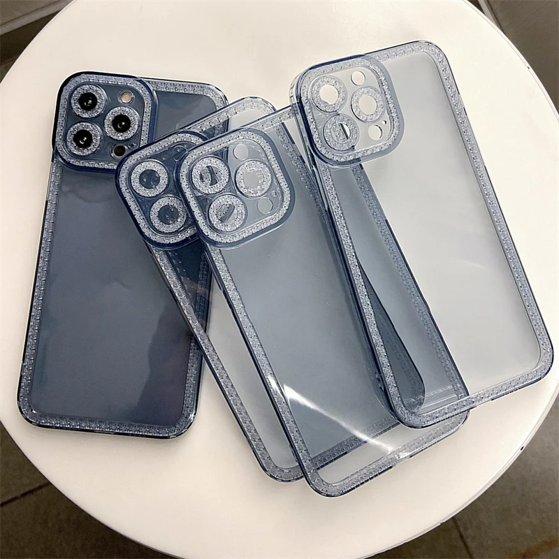 Transparent Diamond Frame iPhone Case
