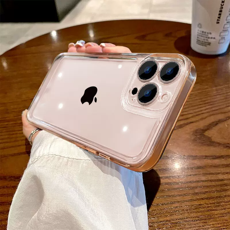 UPGRADED CLEAR SILICONE IPHONE CASE WITH CAMERA PROTECTOR