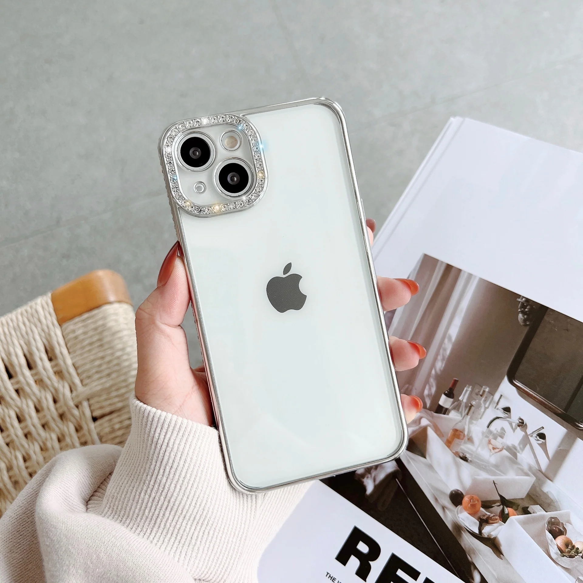 Luxury Rhinestones Transparent iPhone Case