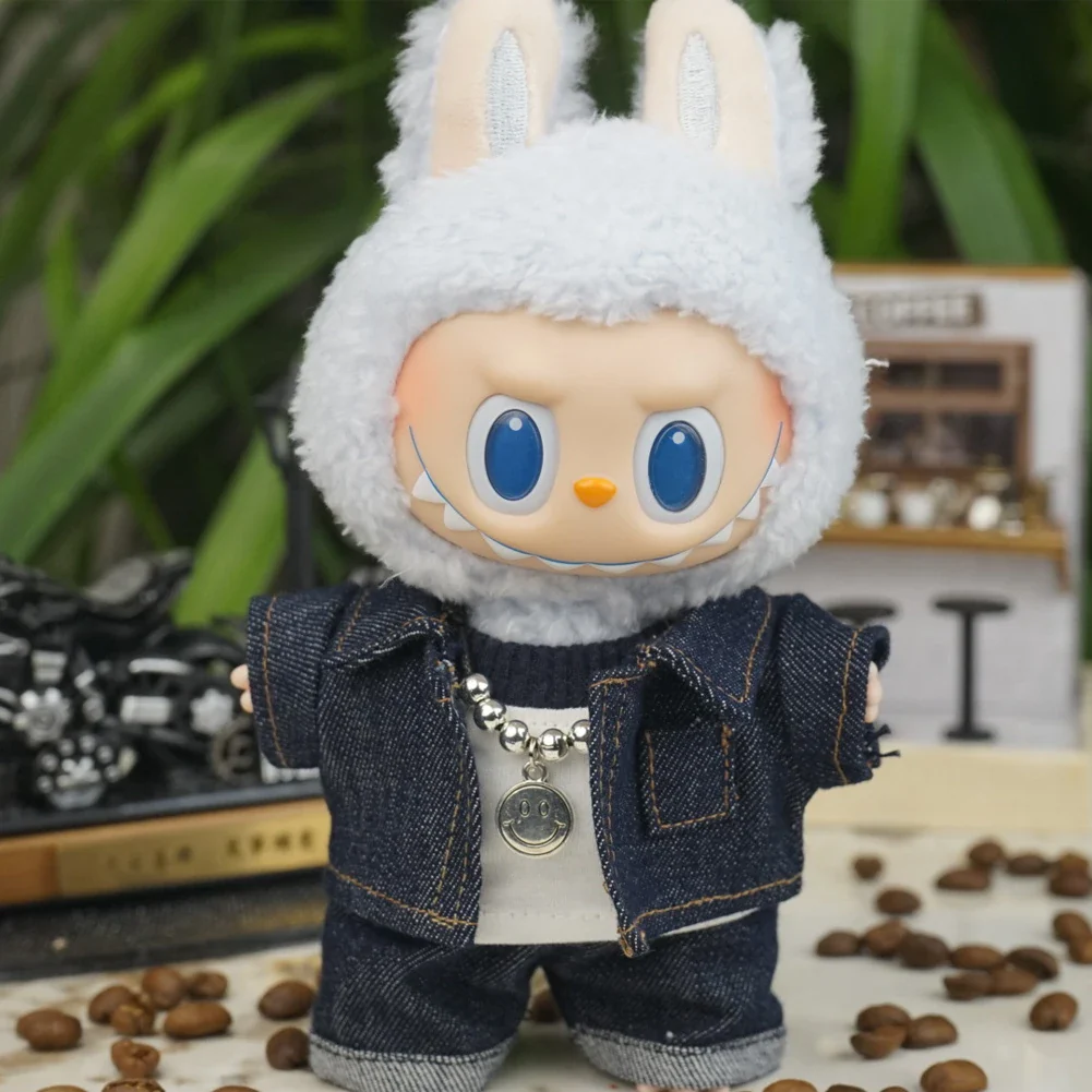 Jeans & Denim Jacket Set For Labubu