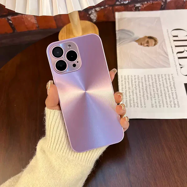 Luxury Aurora Matte iPhone Case with Camera Protector
