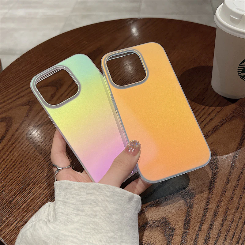 Translucent Matte Laser Gradient iPhone Case