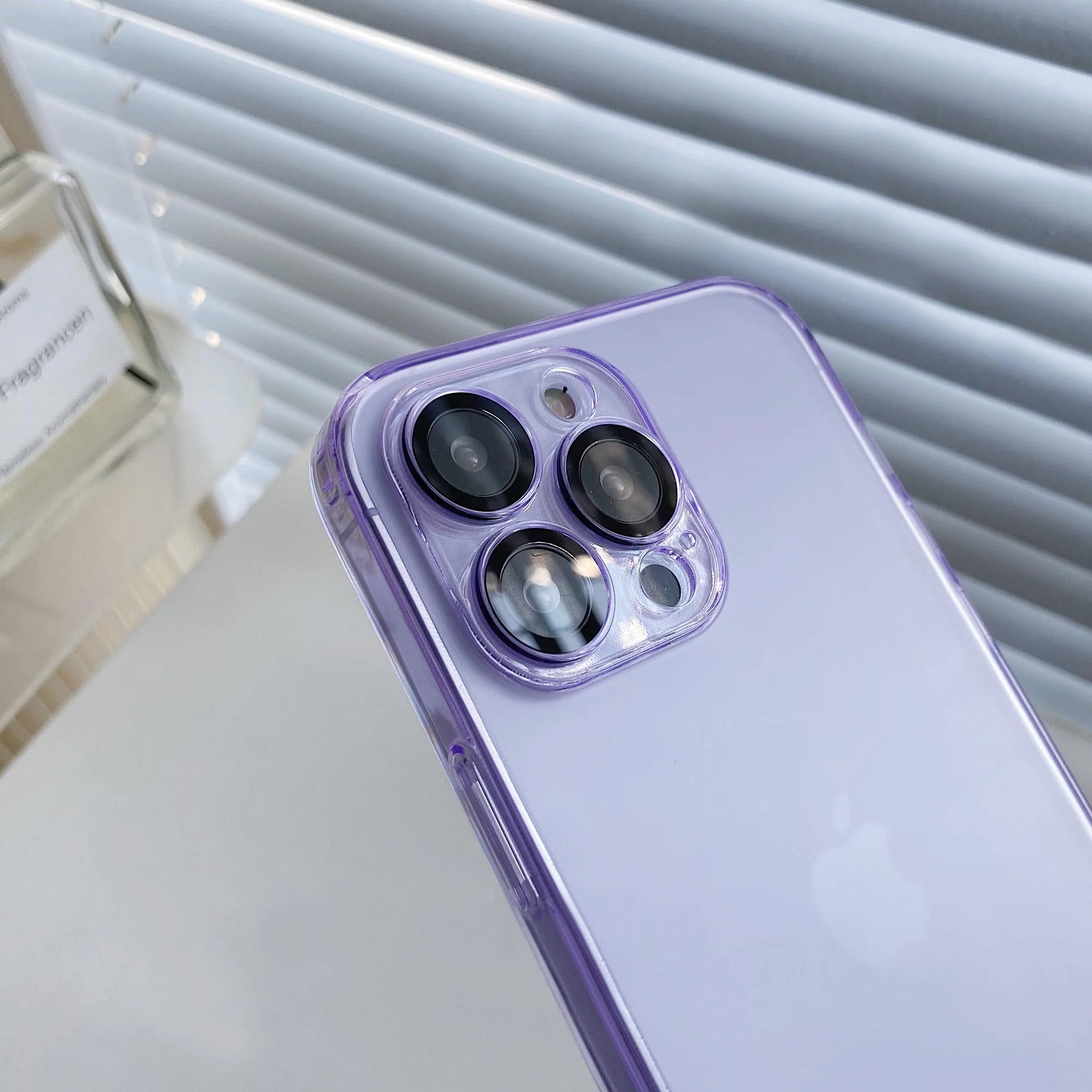 Clear And Matte Glass iPhone Case With Camera Protector