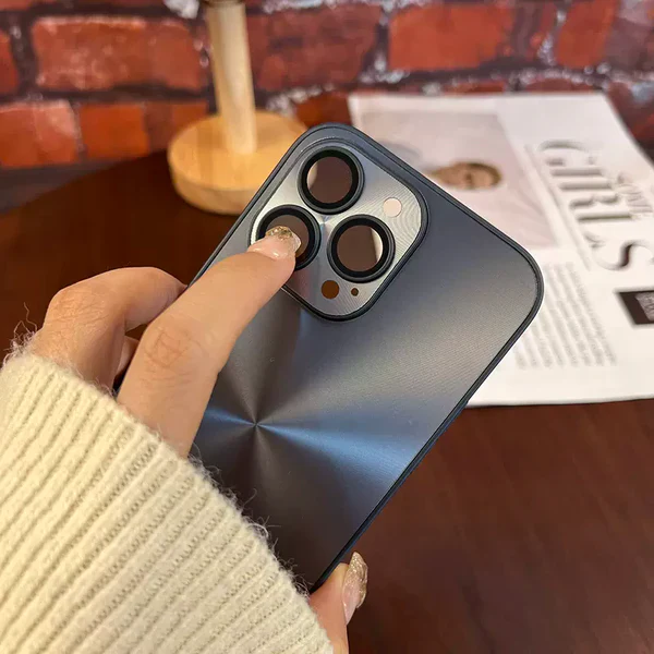 Luxury Aurora Matte iPhone Case with Camera Protector