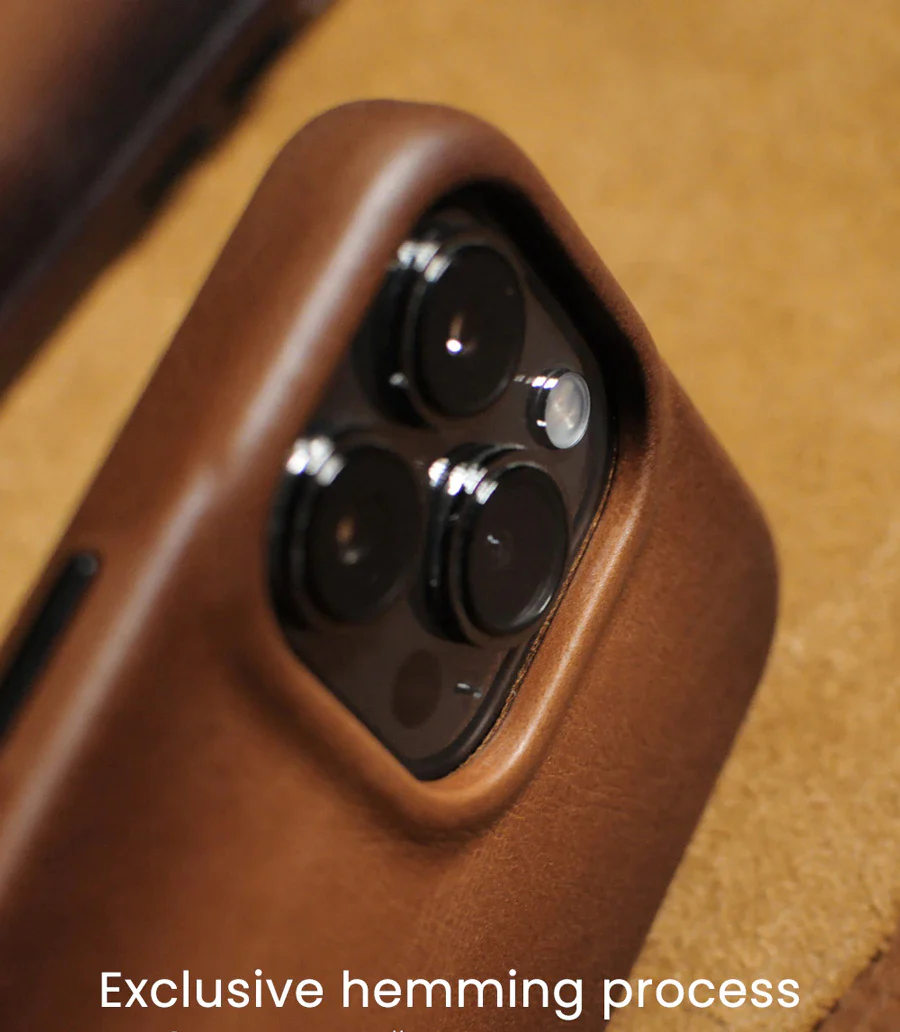 Oil Wax Magnetic Genuine Leather iPhone Case